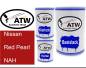 Preview: Nissan, Red Pearl, NAH: 500ml Lackdose + 500ml Klarlack + 250ml Härter - Set, von ATW Autoteile West.